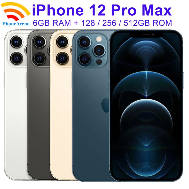 95% New Original iPhone 12 Pro Max 128GB 256GB ROM 6GB RAM Unlocked 5G Smartphone iPhone12 ProMax 6.7" OLED Face ID NFC